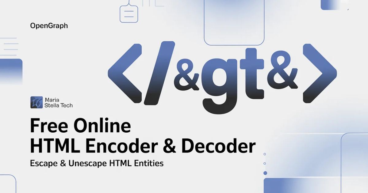 Codificador y decodificador HTML gratis en línea | MST